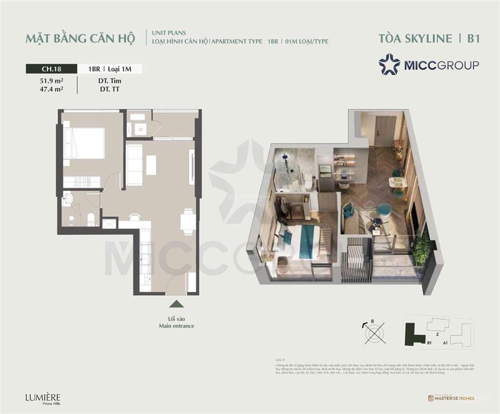 Chính chủ bán căn hộ 1pn, view nội khu, ân hạn gốc lãi suất 0% đến 08/2028, vốn hơn 400tr là sở hữu