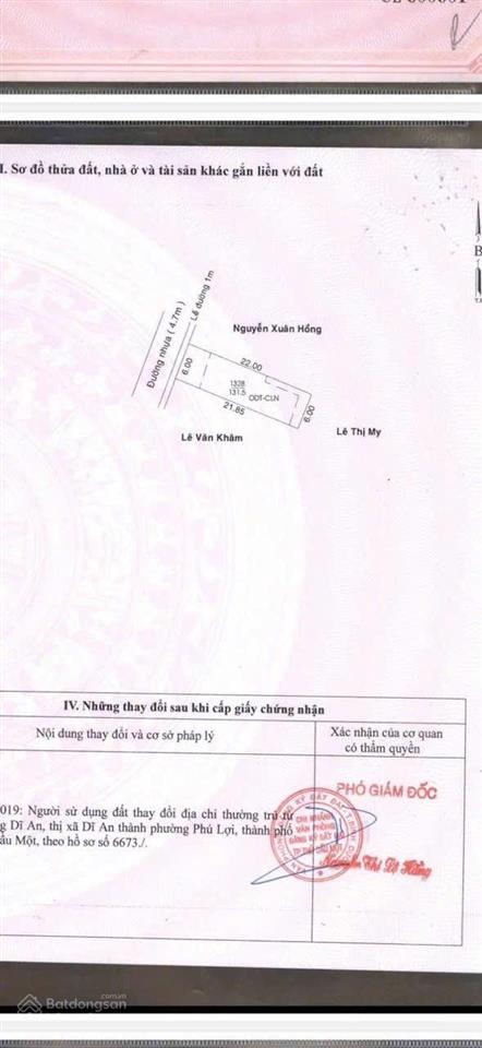 Chủ nhà bán 1 trệt 1 lầu hẻm nhựa 6m huỳnh văn lũy thông qua kcn đại đăng, ở kết hợp mở văn phòng