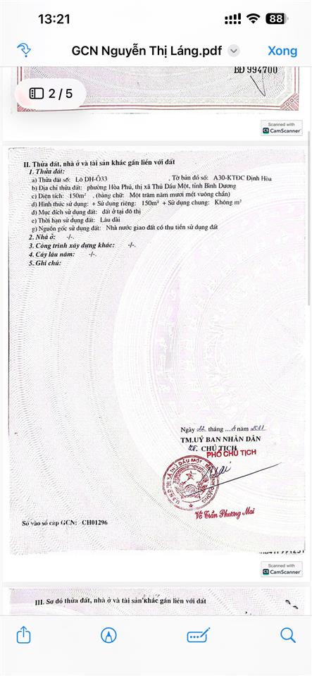 Đi định cư nước ngoài bán gấp lô đất đường 7b, phường phú lợi, hcm, full thổ cư 100%, giá tốt