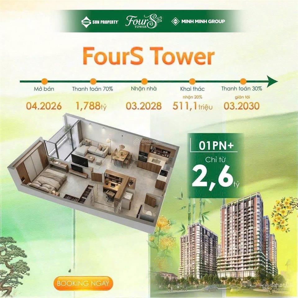 Sun group  căn hộ fours ngay ngã tư minh mạng  nguyễn phước lan, chiết khấu 27% giai đoạn 1
