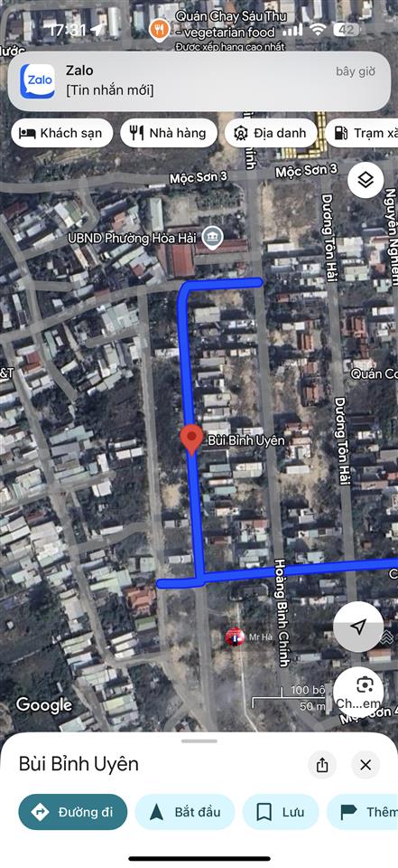 Bán đất mặt tiền đường bùi bỉnh uyên, hòa hải, ngũ hành sơn, đà nẵng, 100m2
