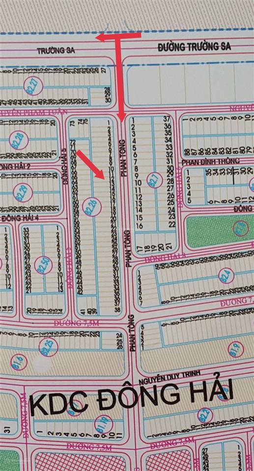 Bán đất biển tân trà đường phan tòng, cách trường sa chỉ 100, ngũ hành sơn, dt  115m2