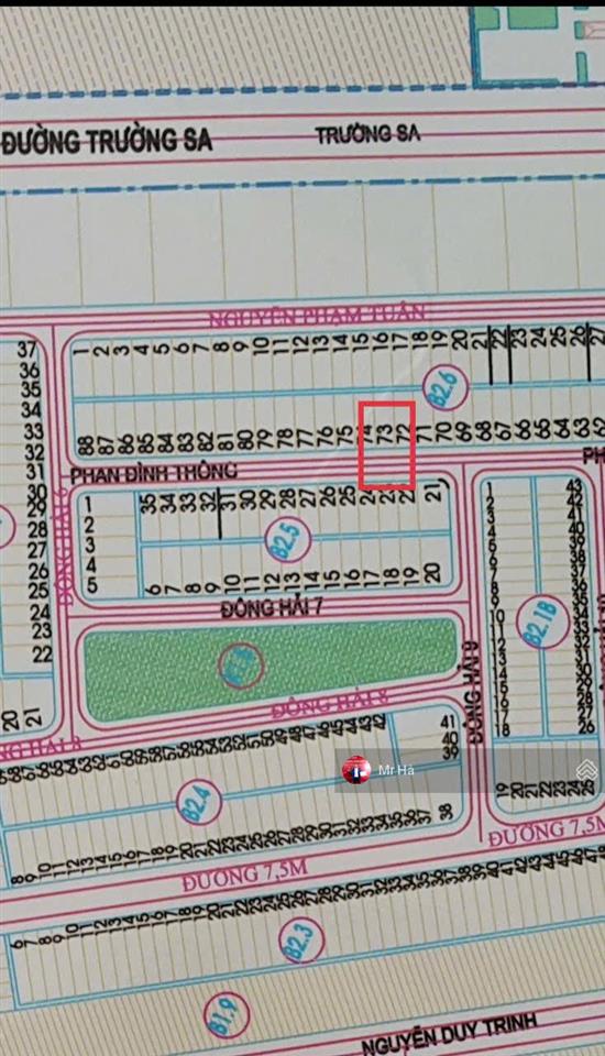 Bán đất biển tân trà đường phan đình thông, hòa hải, ngũ hành sơn, dt 140m2