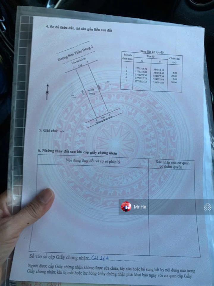 Bán lô sơn thuỷ đông 2, bãi tắm sơn thủy, q. ngũ hành sơn, đường 7,5m giá 7ty 850 tr
