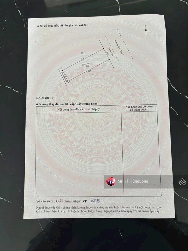 Chủ gửi bán lô đất sơn thuỷ 3. p.nhs , tp đà