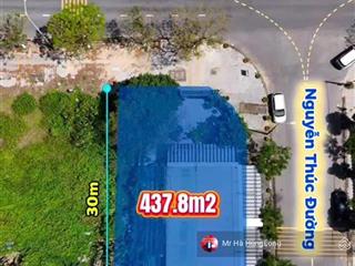 Bán lô góc 2 mặt tiền đường trường sa và nguyễn thúc đường, dt 437,8m2