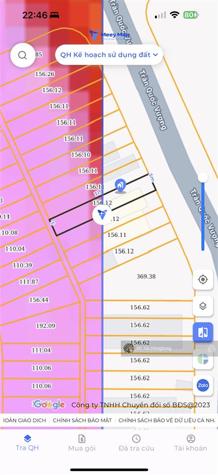 Bán đất kđt phú mỹ an trục thông ra võ chí công, 156m2, đường trần quốc vượng