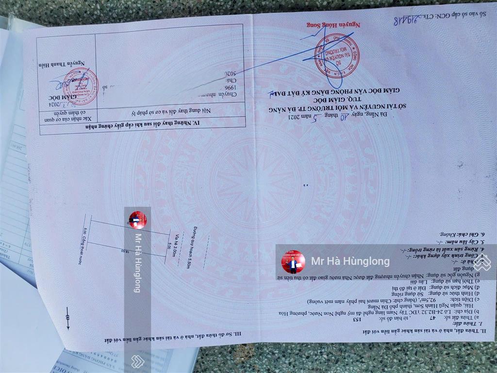 Đường vùng trung 18, khu đô thị phú mỹ an, đà nẵng, dt 106,3m2