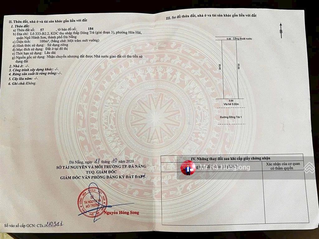 Bán lô đông trà 1 , tđc đông trà , làng đại học