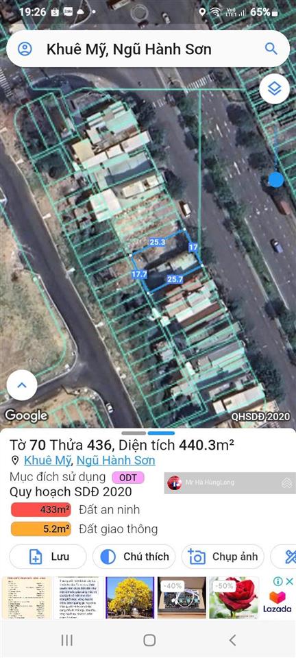 Bán đất mặt tiền lê văn hiến, ngũ hành sơn, 440,3m2