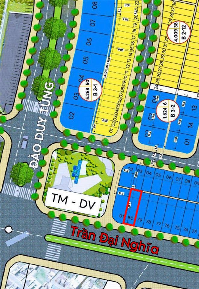 Bán đất trần đại nghĩa ngũ hành sơn, đà nẵng, dt 187,5m²  kề góc