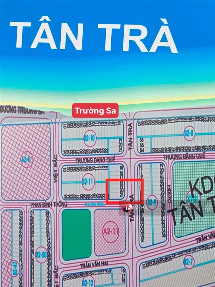 Đường 10,5m đường tân trà, trục thông sát trường sa & bãi tắm tân trà