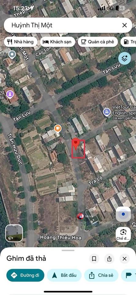 Góc 2 mặt tiền huỳnh thị một và bát nàn công chúa, dt 181m²