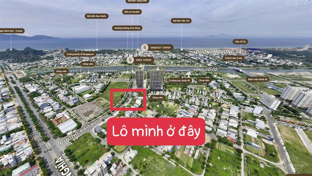 Lô đất siêu biệt thự 360m2 đối diện công viên trường quốc tế singapore. phú mỹ an, đà nẵng