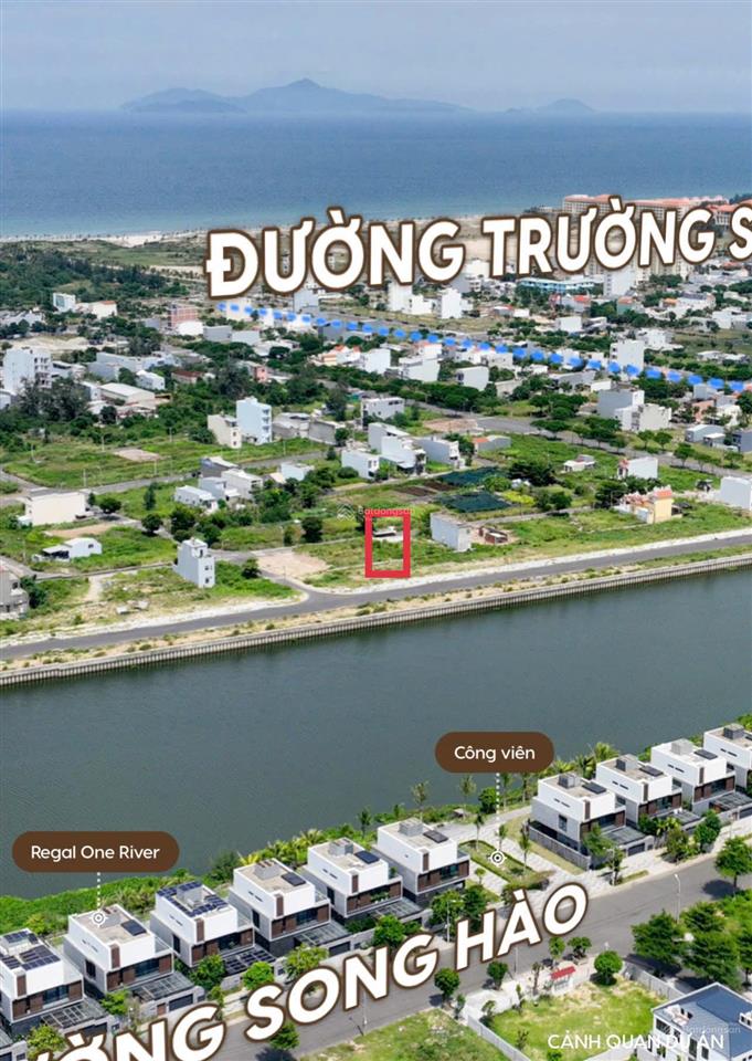 Đất biển tân trà đối diện công viên, đối lưng sông cổ cò. cách bãi tắm 500m ngũ hành sơn