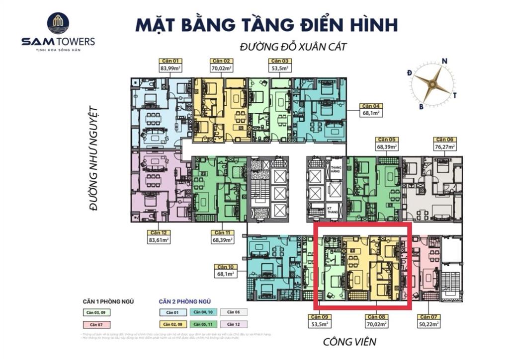 Bán gấp 5 căn sam towers view sông full nội thất, sổ hồng trao tay đang cho thuê 25tr/tháng