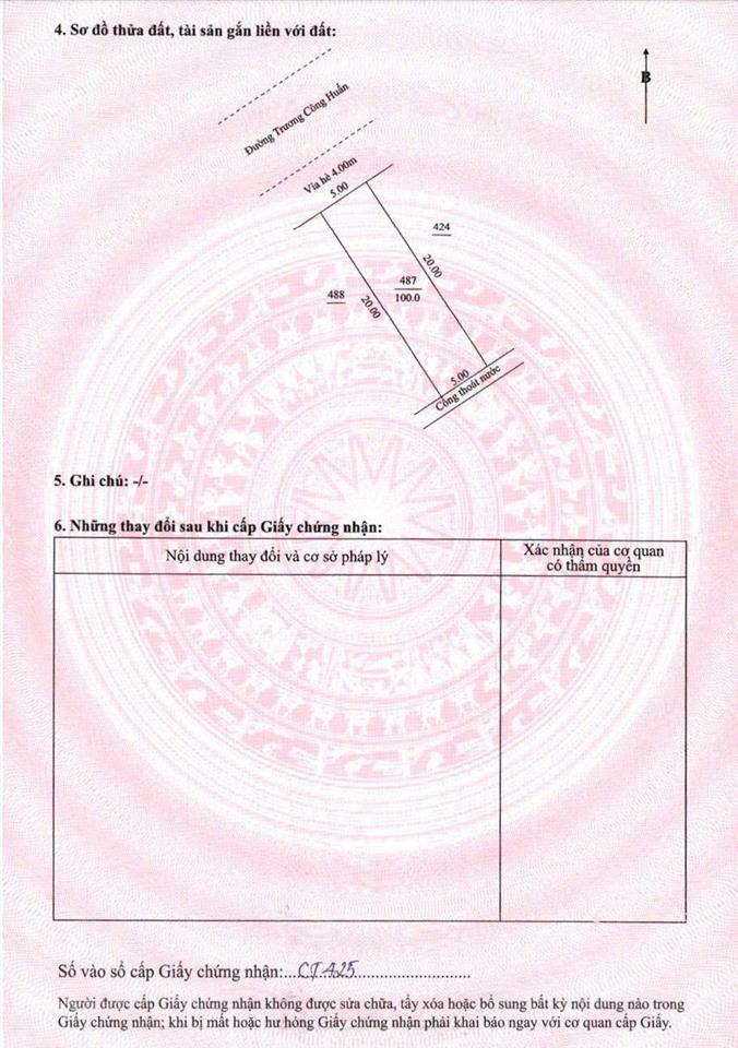 Cắt lỗ lô đất đẹp tâm huyết 100m2 đường 7m5 trương công huấn giá rẻ sốc