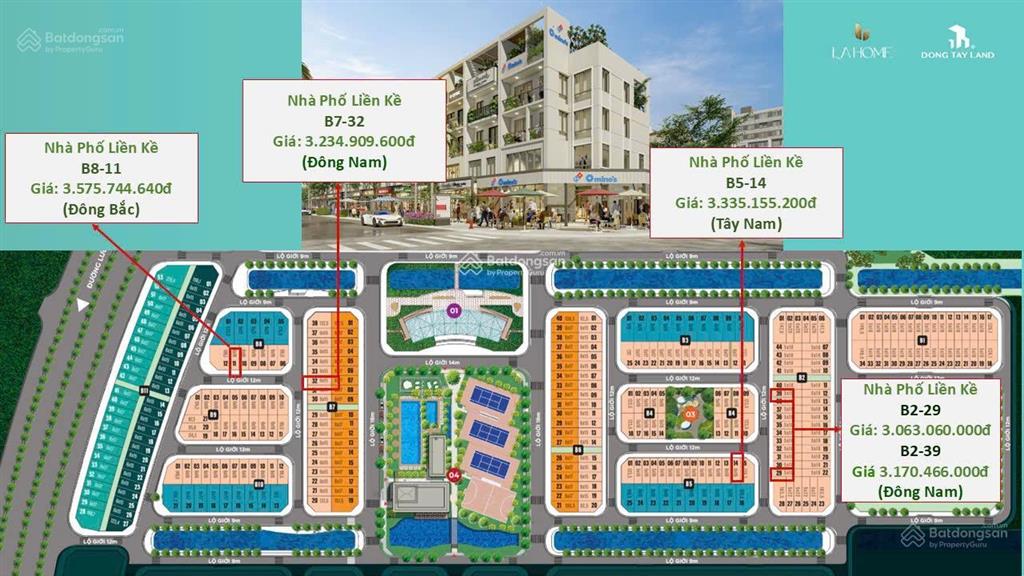 Bán shophouse tại kđt la home, bến lức, long an, giá tốt 3,4 tỷ, 90m2 căn b2  29 hướng đông nam