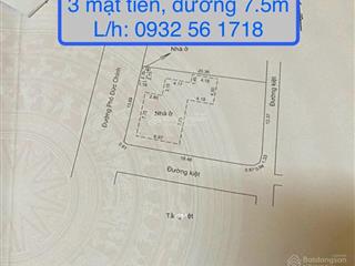 Nắm chính chủ, bán gần 300 m2 đất phó đức chính 3 mặt tiền. giá chỉ 117tr/m2. rẻ như đường 5.5m