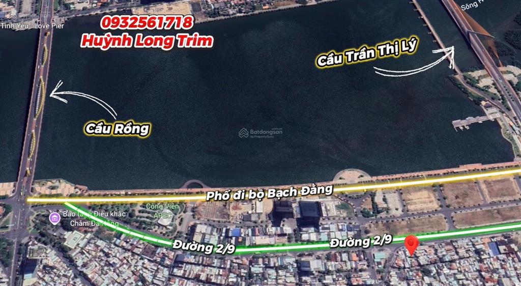 Chính chủ gởi bán 2 mt đường 2/9. gần apec. 129 m2. vị trí vip xây building, cho thuê và đầu tư