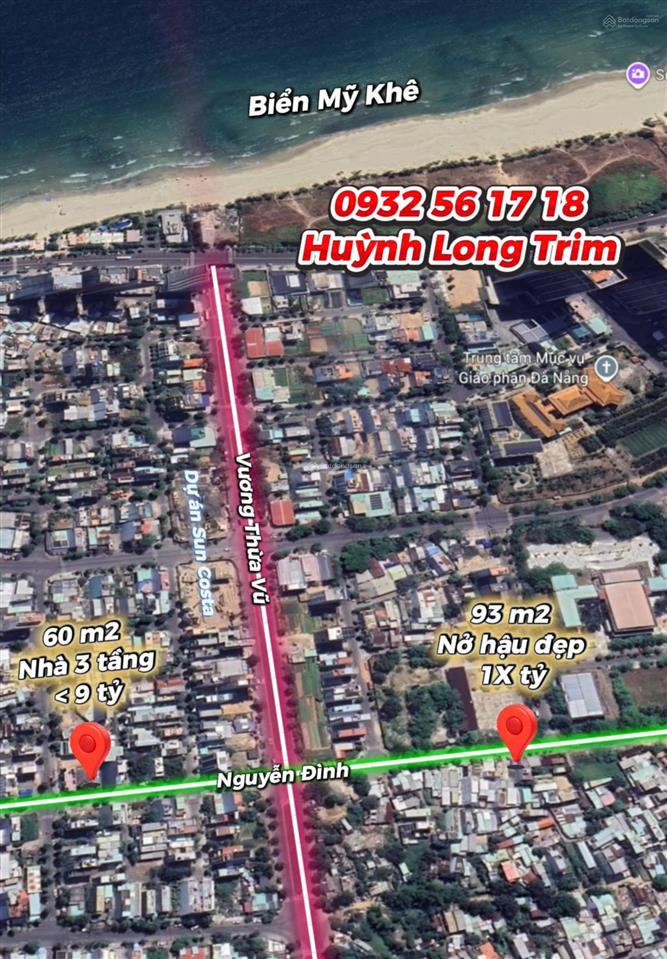 Bán nhà 2 mặt tiền đắc địa  chỉ cách biển 300m, nở hậu cực đẹp