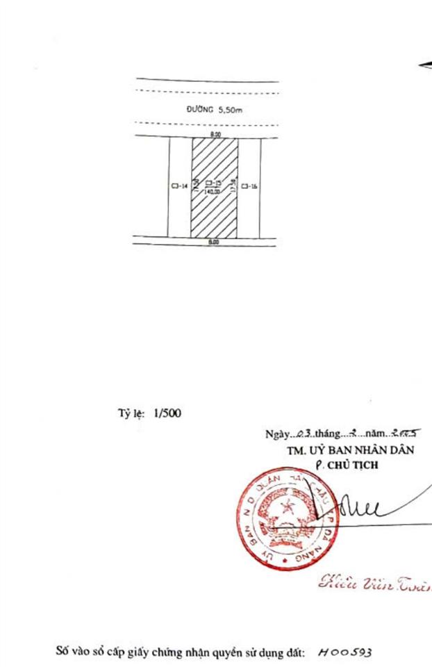 Bán đất bùi viện  trung tâm hòa cường, đối lưng đường thăng long, 140 m2 ngang 8m cực hiếm  đẹp.