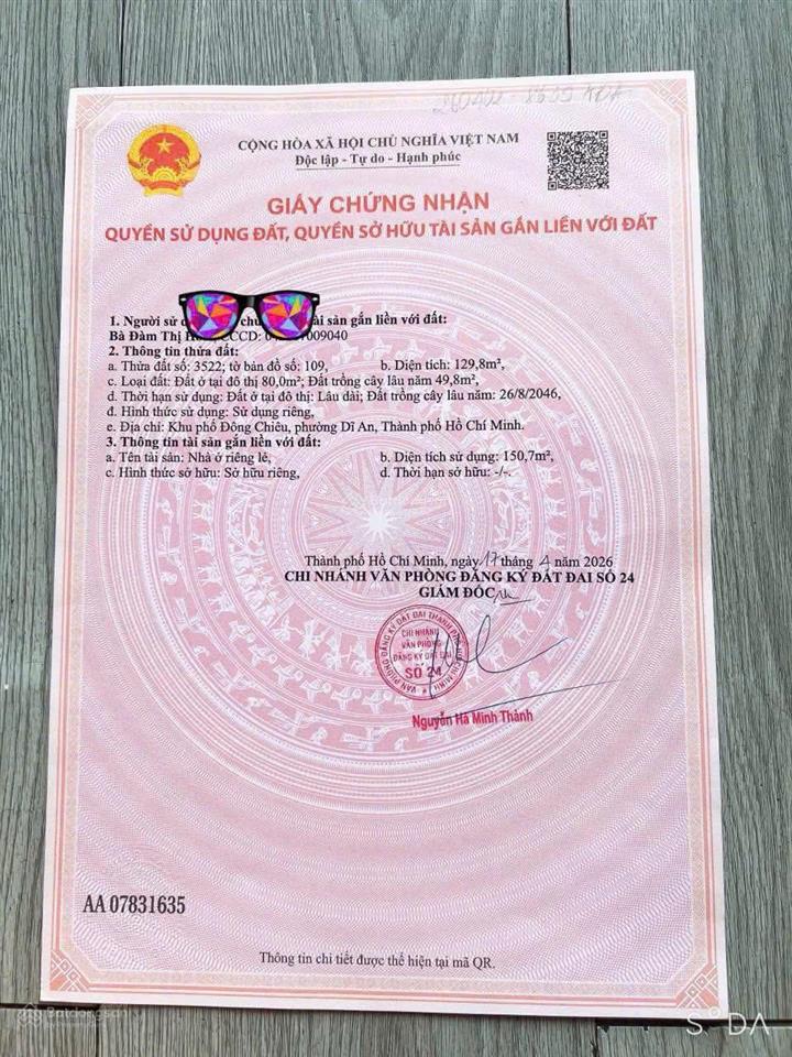 Nhà ngay tt dĩ an, bình dương cũ hcm 130m2, nhà hoàn công mới 100%