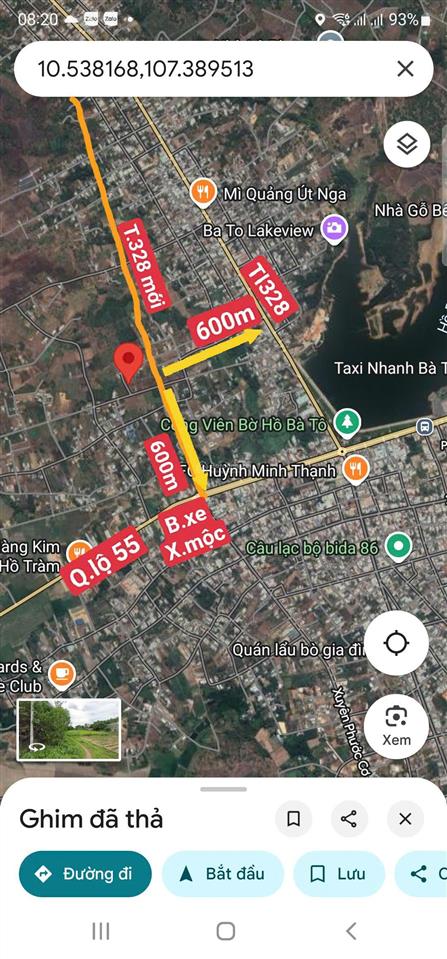 Đất phước tân, xuyên mộc, xã hồ tràm tp.hcm 162m2