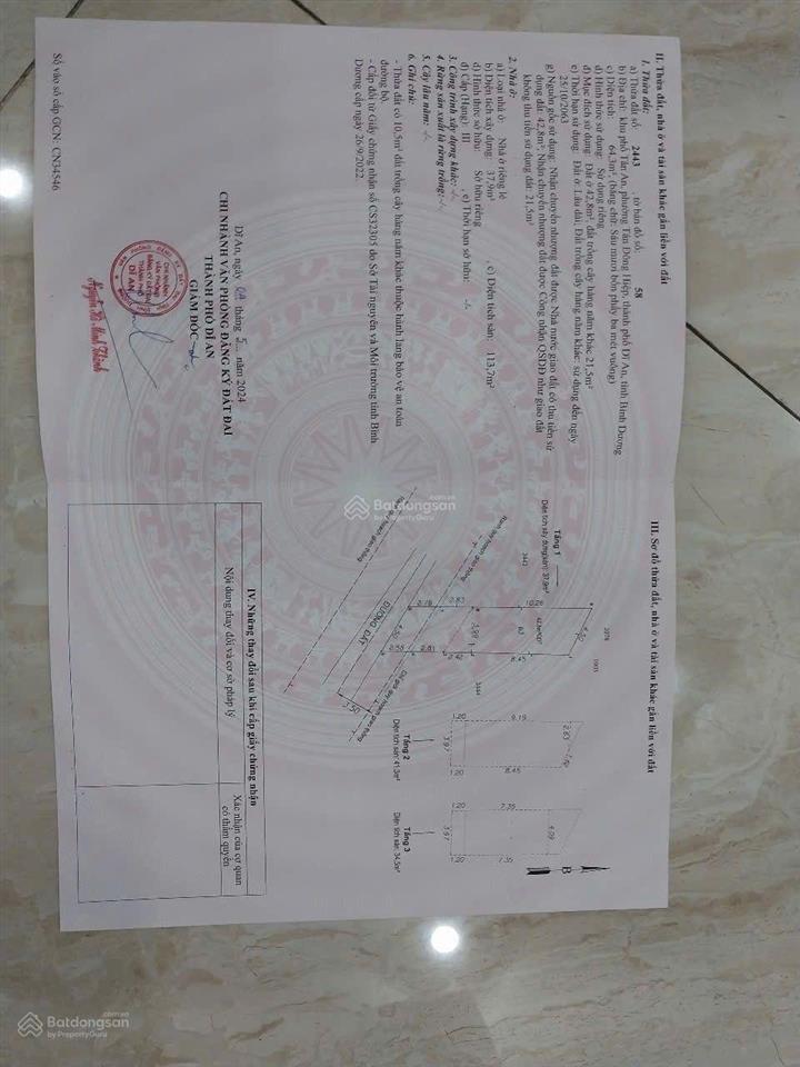 Bán rẻ nhà hoàn công dĩ an đường oto