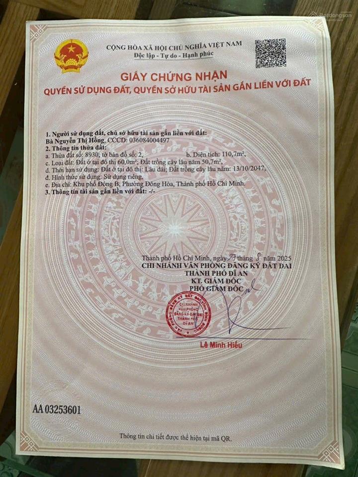 Bán rẻ nhà mới xây đông hòa dĩ an