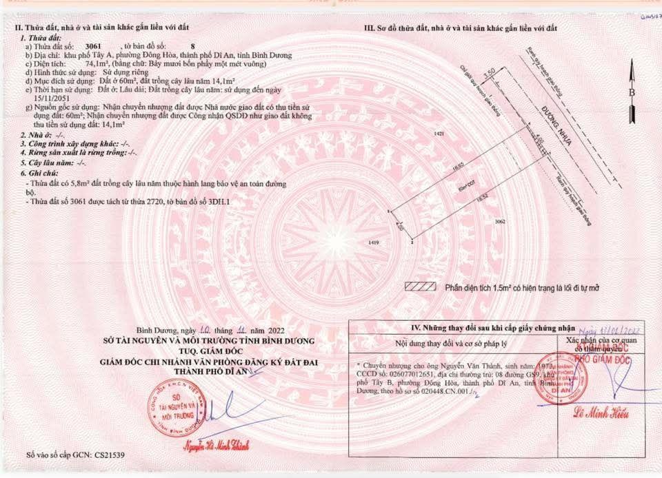 Bán đất đông hòa dĩ an gần bigc go