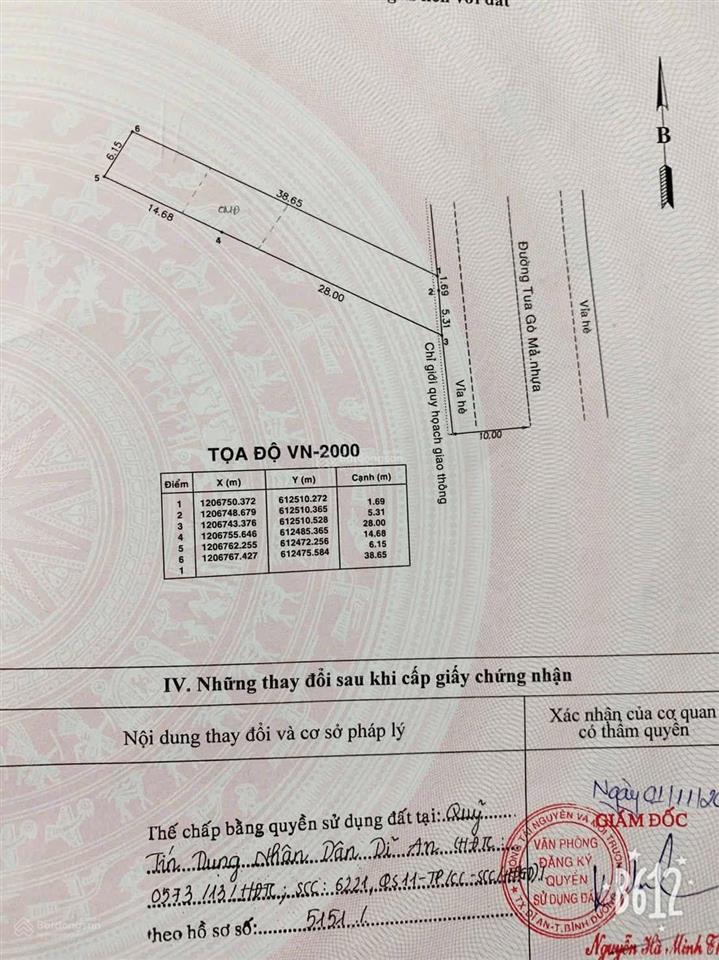 Bán mặt tiền kinh doanh víp hai bà trưng di an
