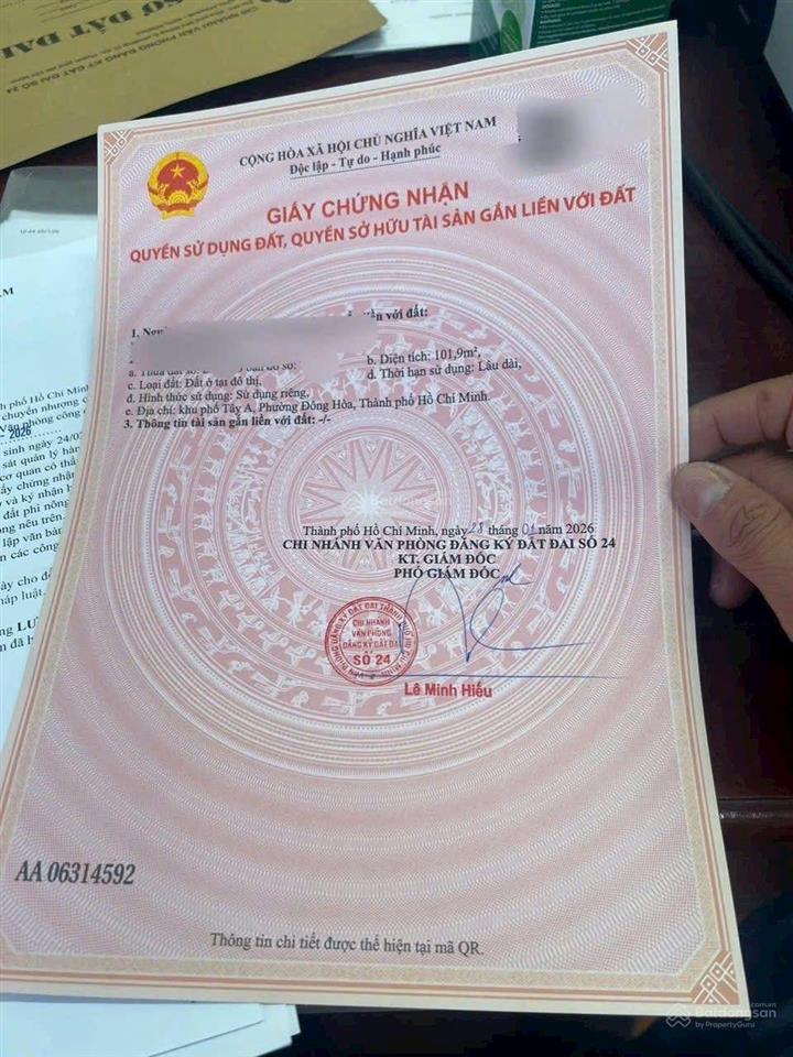 Bán nhà đông hòa dĩ an gần bigc go
