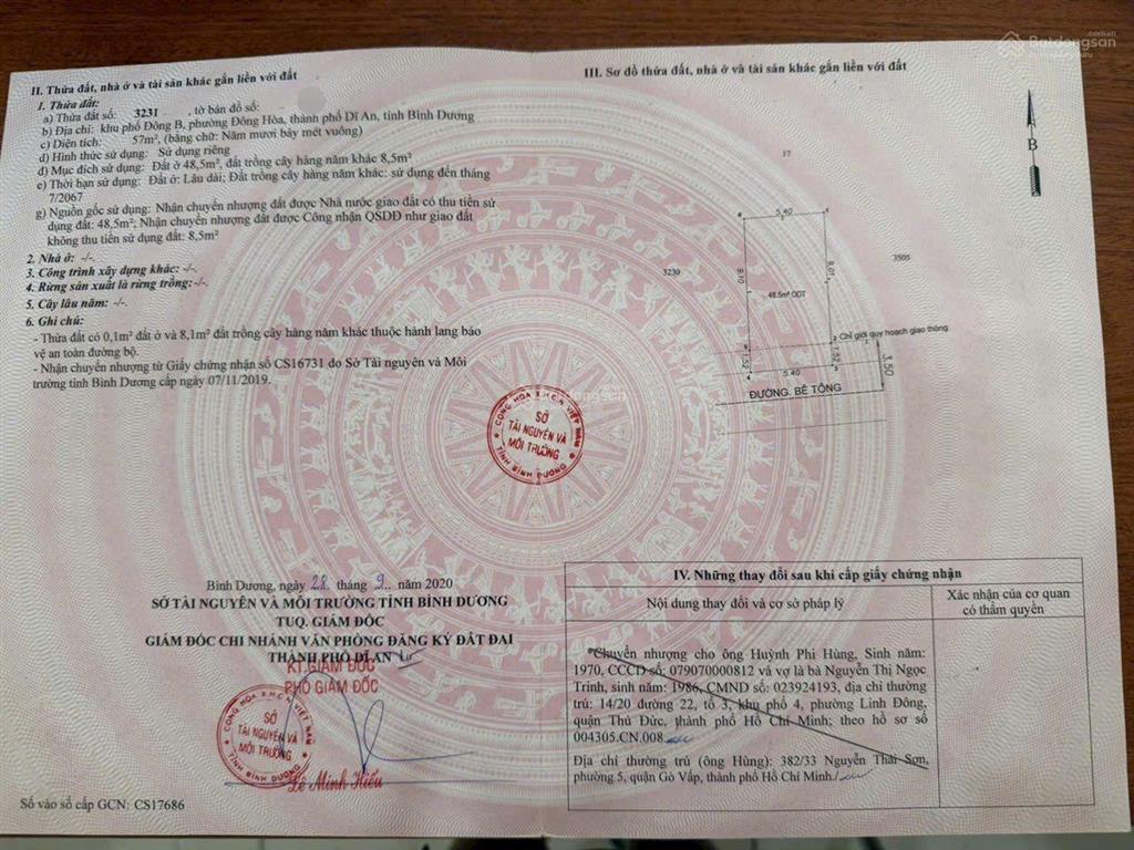 Bán nhà nguyễn công hoan đông hòa dĩ an