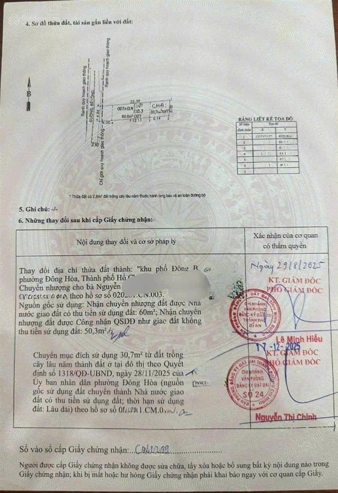 Bán nhà mới hoàn công đông hòa dĩ an gần thủ đức