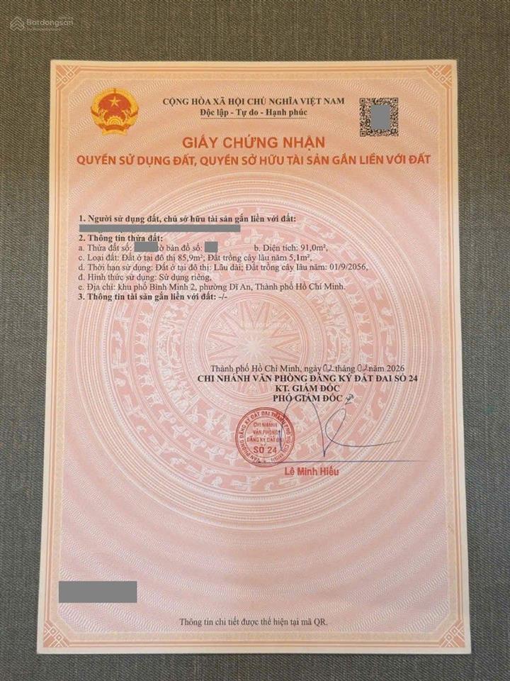 Bán nhà mới ngay trung tâm hành chính dĩ an