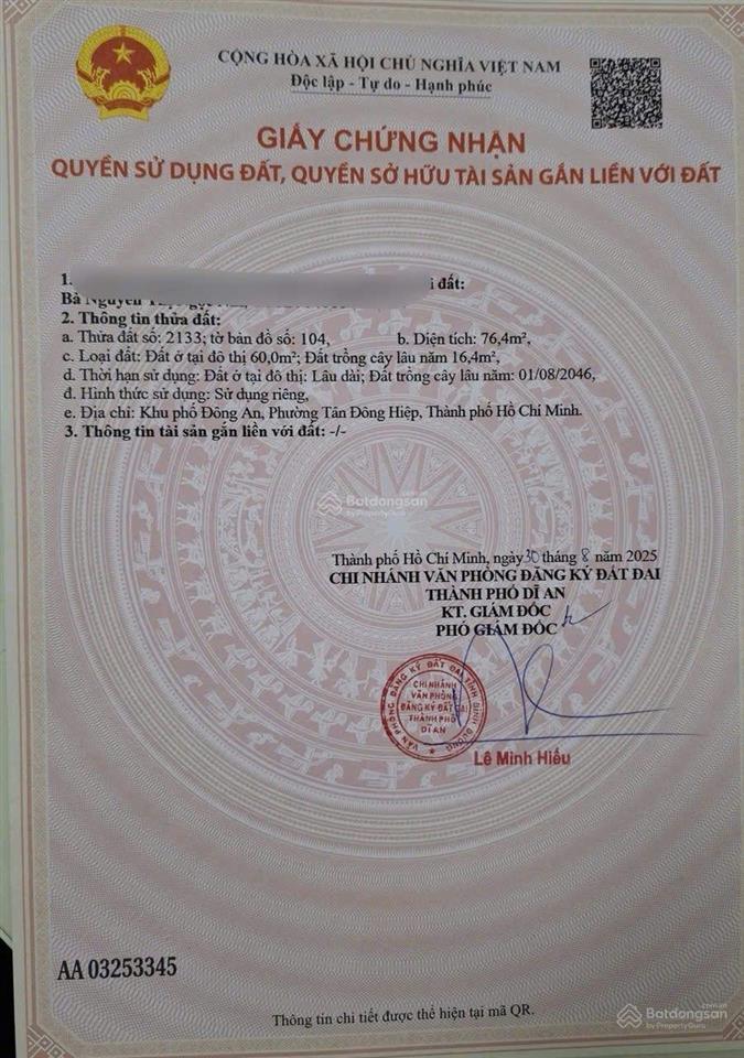 Bán rẻ nhà tân đông hiệp dĩ an