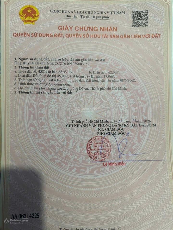 Bán rẻ nhà dĩ an gần trung tâm hành chính dĩ an