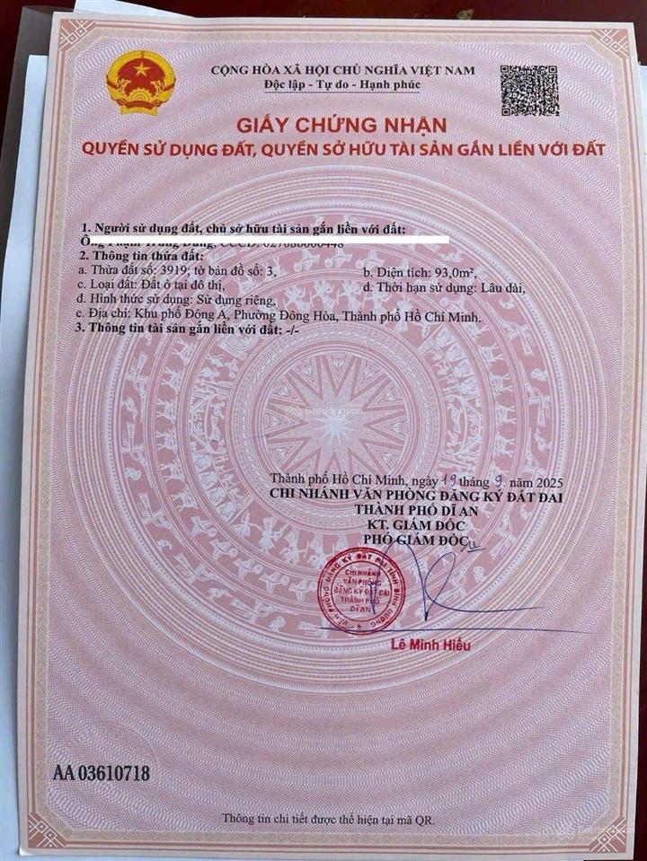 Bán nhà mới đông hòa dĩ an gần làng đại học