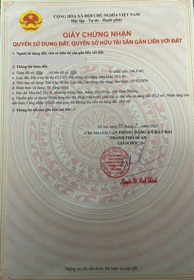Bán rẻ nhà đông hòa dĩ an ngay sau bigc go