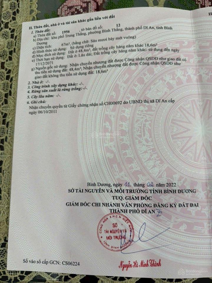 Bán rẻ nhà bình thắng dĩ an gần làng đại học
