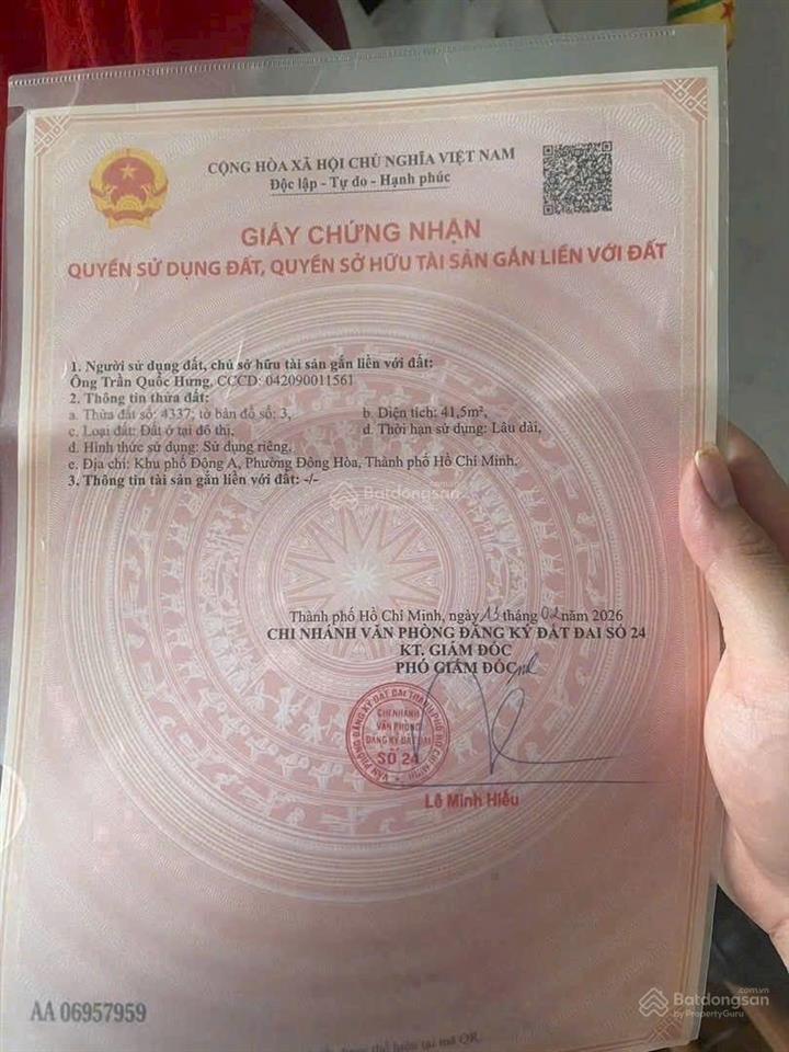 Bán rẻ nhà phường đông hòa thành phố dĩ an gần thủ đức