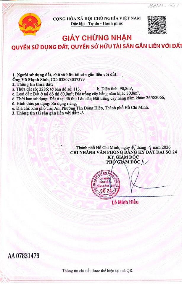 Bán nhà mới hoàn thiện tân đông hiệp dĩ an gần trung tâm y tế