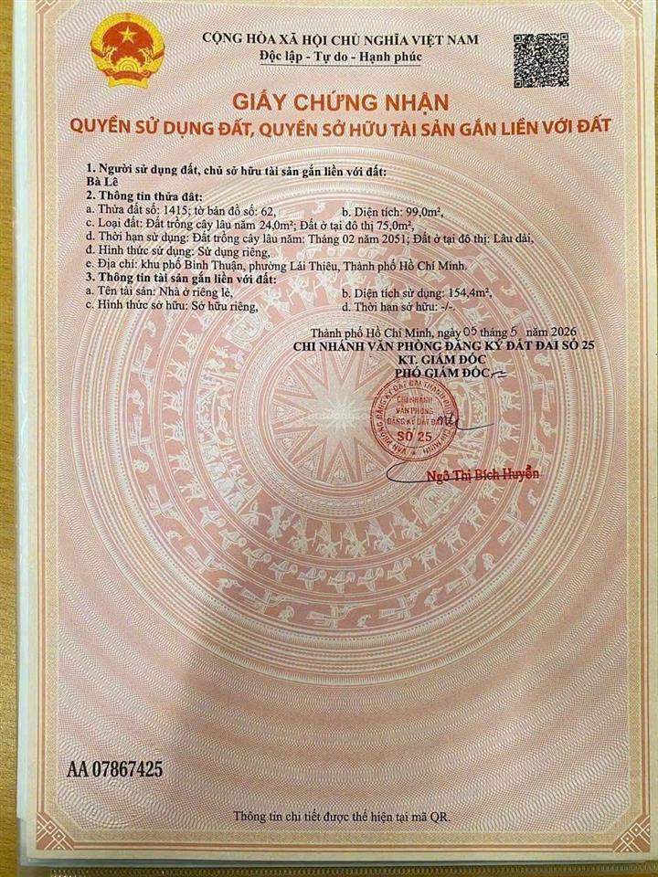 Bán nhà lầu mặt tiền bình nhâm 04 full hoàn công,  0944 023 ***