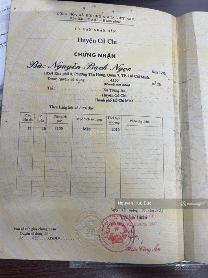 Bán đất mặt tiền sông sài gòn (7 hecta) 70.000m2. xã trung an, huyện củ chi, tphcm