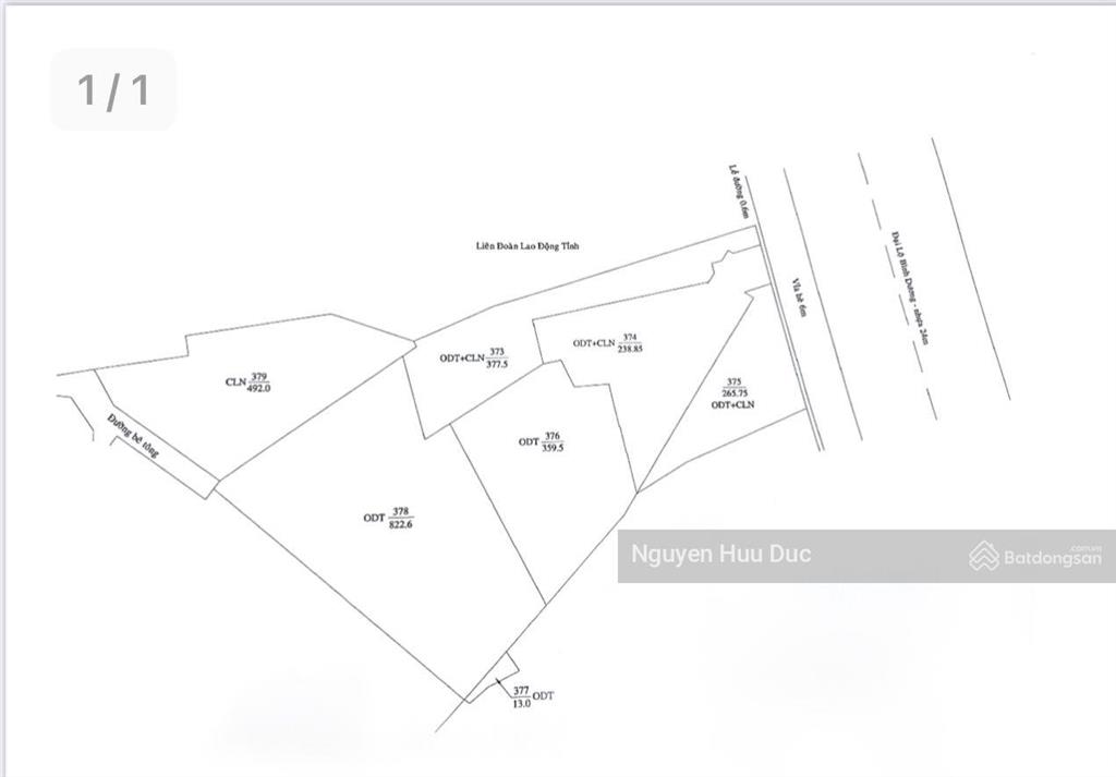 Bán đất mặt tiền quốc lộ 13 (2.569m2) thổ 1.800m2. p phú cường, tp. tdm, bình dương 295 tỷ đồng