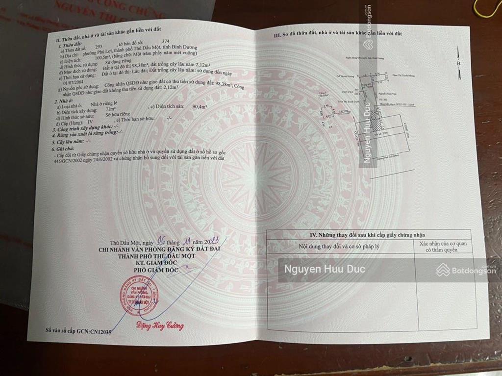Bán nhà cấp 4. mặt tiền đường phú lợi, p phú lợi, tp, tdm, bình dương (100m2 thổ 98m2) 10 tỷ