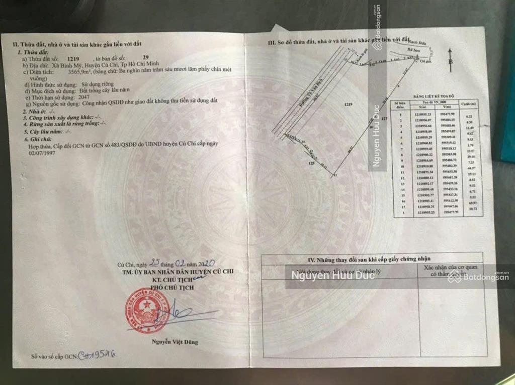 Bán đất 2 mặt tiền đường võ văn bích, xã bình mỹ, h củ chi, tphcm (10135m2) cây lâu năm 70 tỷ