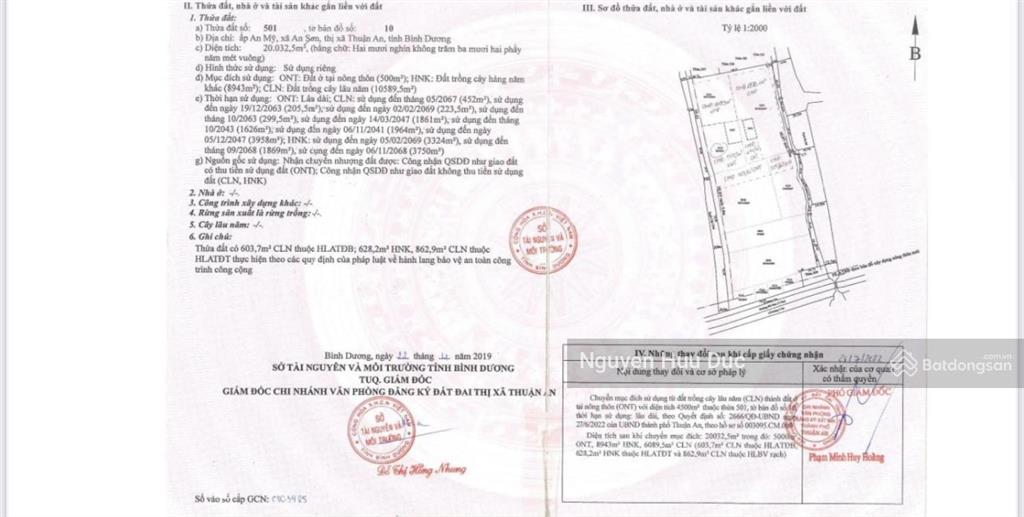 Bán 2ha đất đã có 1/500. mặt tiền sông sài gòn. xã an sơn, tp thuận an. bình dương. 750 tỷ