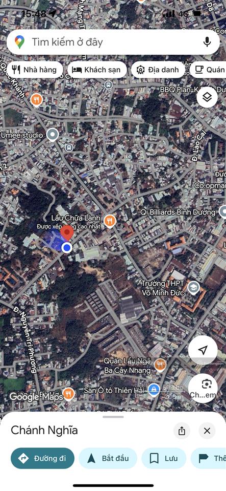 Bán đất xây chung cư 8.469m2 (233 thổ cư 5.950m2 skc). phường chánh nghĩa, tp, tdm, bình dương